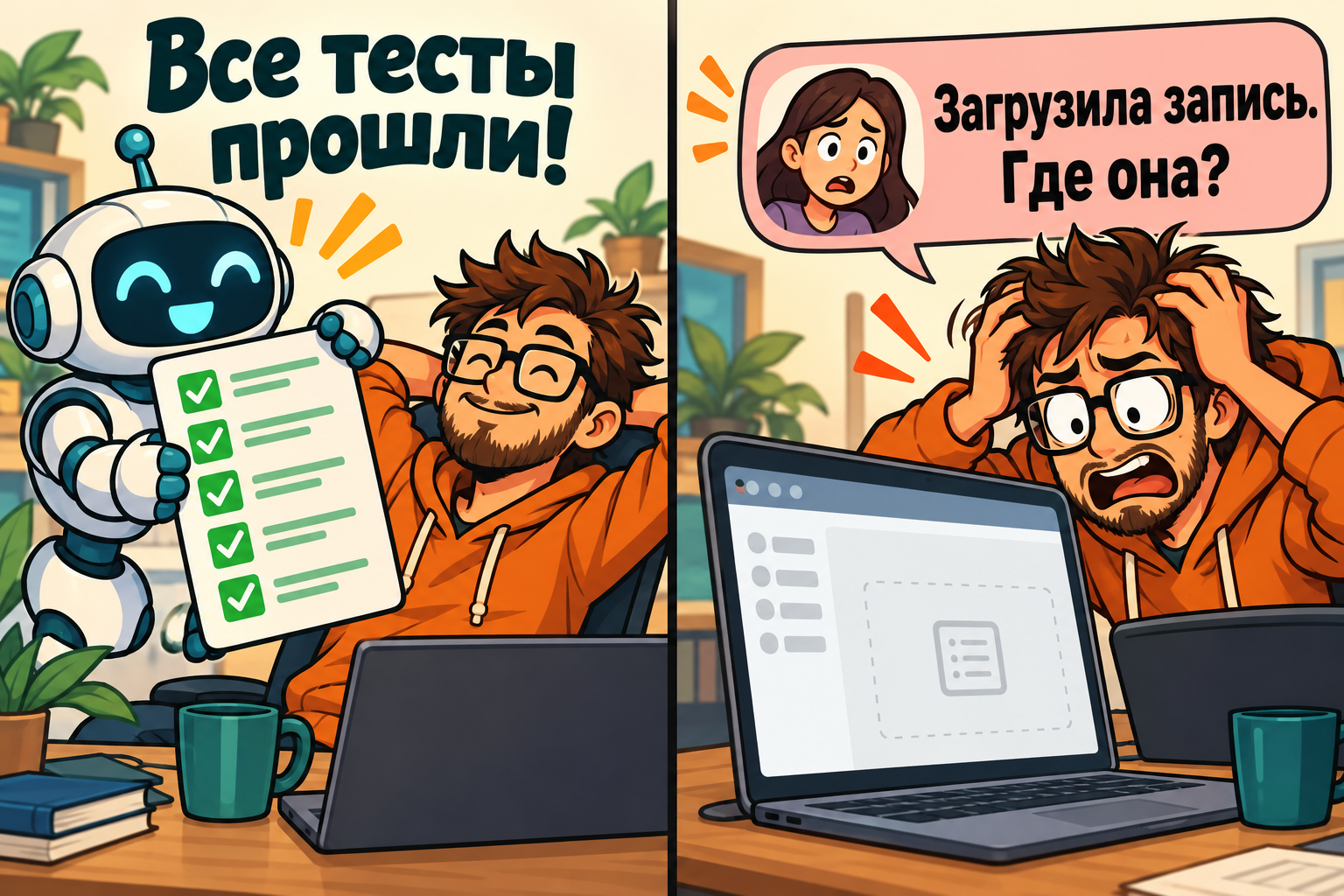 Мем на русском: «Все тесты прошли»